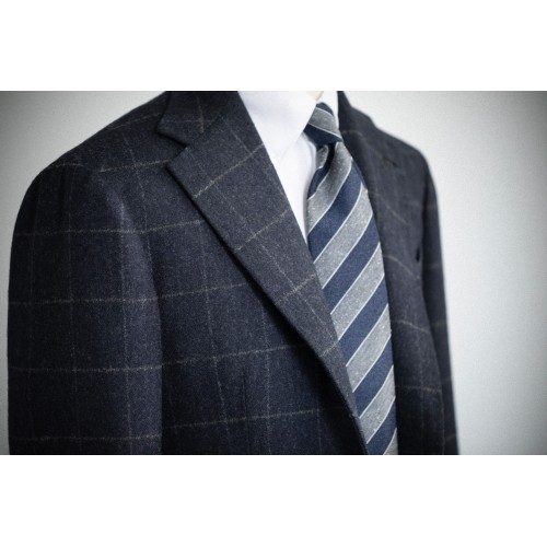 Char-Navy Windowpane by the Ficus